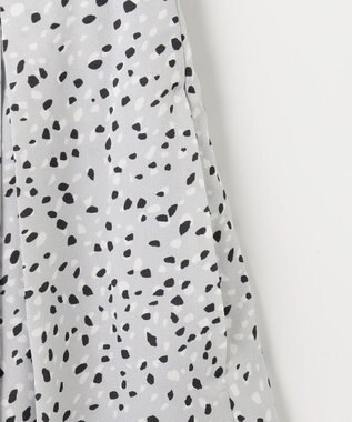 自由区 【XSサイズ～/洗える】フローイングドットプリント スカート ライトグレー系5