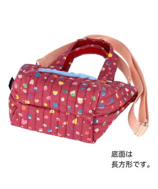 tsumori chisato CARRY きらネコてんてん ハンドバッグ 2way ショルダーバッグ ボルドー