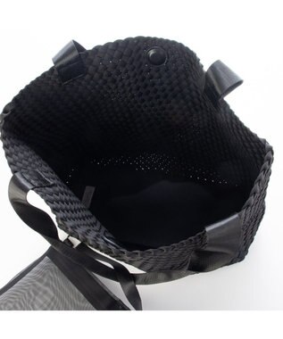 UNBILLION ポーチ付きネオプレーンメッシュビッグトートバッグ ブラック