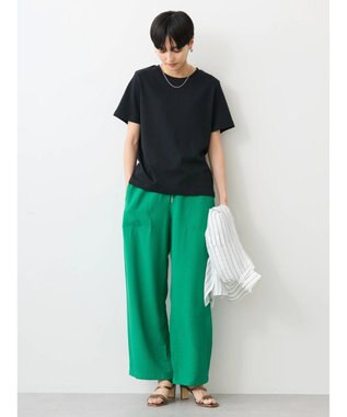 AMERICAN HOLIC キレイＣＯＴＴＯＮクルーネックカットプルオーバー Black