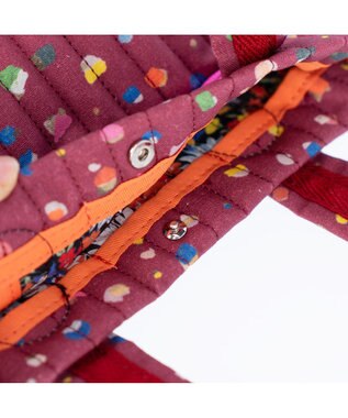 tsumori chisato CARRY きらネコてんてん ハンドバッグ 2way ショルダーバッグ ボルドー