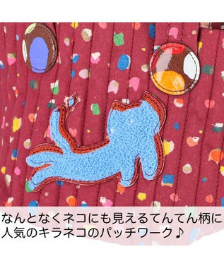 tsumori chisato CARRY きらネコてんてん ハンドバッグ 2way ショルダーバッグ ボルドー