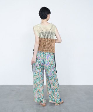 COQ STRATA 和紙ショート丈ベスト ベージュ