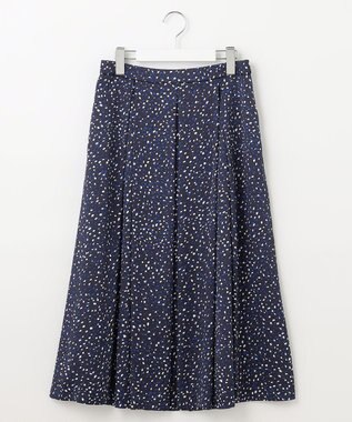 自由区 【XSサイズ～/洗える】フローイングドットプリント スカート ネイビー系5