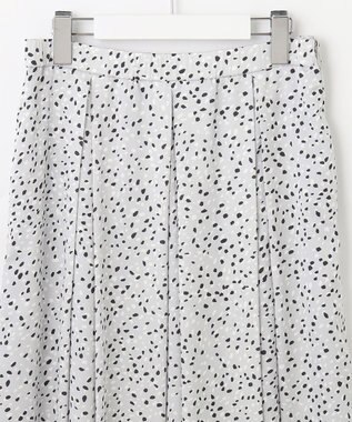 自由区 【XSサイズ～/洗える】フローイングドットプリント スカート ライトグレー系5