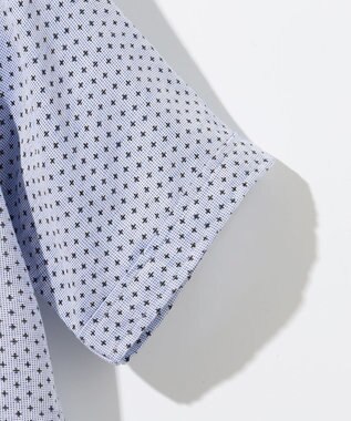 JOSEPH ABBOUD 【ビジネスシーンに最適・サステイナブル】ソアロンンシャンブレープリント 半袖 シャツ ブルー系5