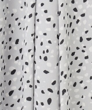 自由区 【XSサイズ～/洗える】フローイングドットプリント スカート ライトグレー系5