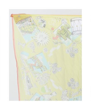 UNBILLION カシュネ cache nez / 横浜アーカイブシフォンスカーフ「スイス」 ライトイエロー