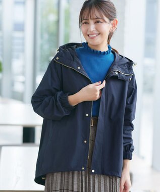 Tiaclasse 【新色追加・洗える】撥水ドロストマウンテンパーカー ネイビー