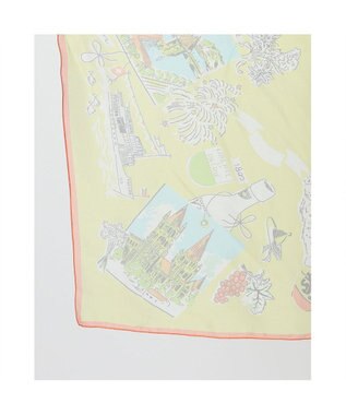 UNBILLION カシュネ cache nez / 横浜アーカイブシフォンスカーフ「スイス」 ライトイエロー