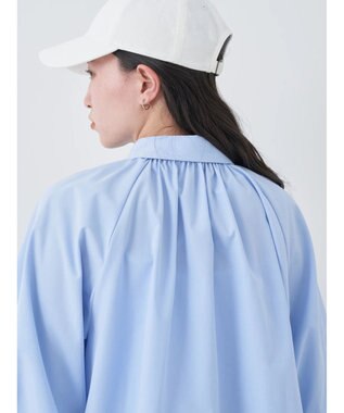 earth music&ecology パフスリーブチュニックブラウス Sax