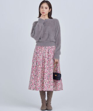 組曲 ナイロンファー ニット モカブラウン系