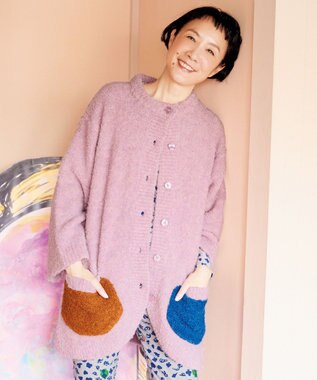 nico　ツモリチサト ワンピース ルームウェア 長袖 ロング丈 ツモリチサト ワンピース 長袖 ルームウェア 綿混(本体