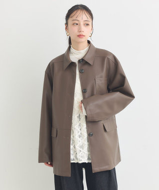 earth music&ecology ＣＰＯシャツジャケット Brown