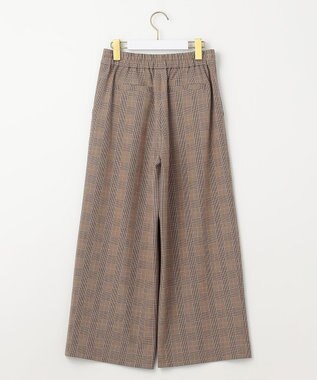 ANY SIS 【シリーズ累計7万本突破！】サーモ2WAYストレッチ ワンタック ワイドパンツ ブラウングレンチェック