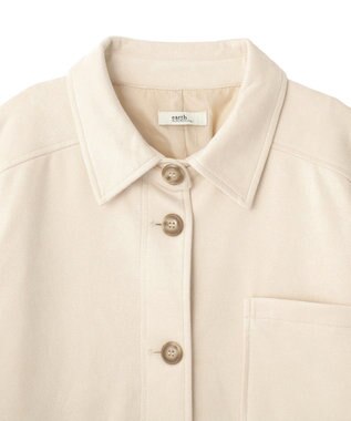 earth music&ecology ＣＰＯシャツジャケット Ecru