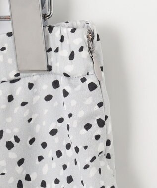自由区 【XSサイズ～/洗える】フローイングドットプリント スカート ライトグレー系5