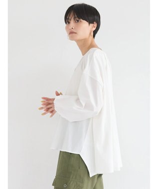 AMERICAN HOLIC 異素材バックタックドッキングプルオーバー Off White