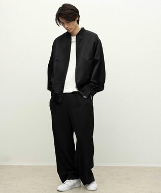 NAVE 【ReNAVE】タンブラーサテン ブルゾン ブラック系