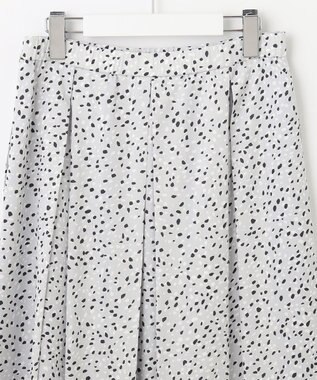 自由区 【XSサイズ～/洗える】フローイングドットプリント スカート ライトグレー系5