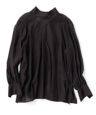 UNFILO イージーケア ボウタイ ブラウス ブラック