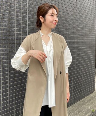 UNFILO ギャザーオーバーブラウス オフ