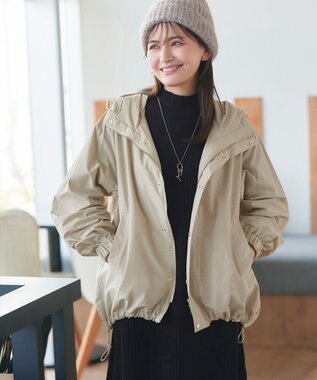 Tiaclasse 【新色追加・洗える】撥水ドロストマウンテンパーカー ベージュ