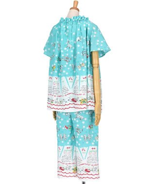 tsumori chisato SLEEP ツモリチサト パジャマ 5分袖 半袖 9分丈 綿100%(本体) ローン素材 レディース UDT146 /ワコール サックス