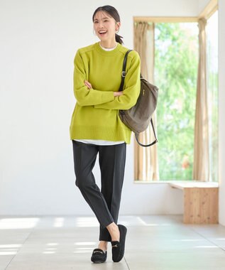 ANY any HEAT テーパードパンツ ブラック