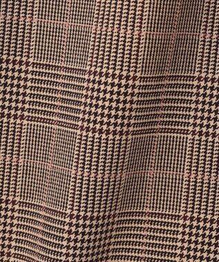 ANY SIS 【シリーズ累計7万本突破！】サーモ2WAYストレッチ ワンタック ワイドパンツ ブラウングレンチェック