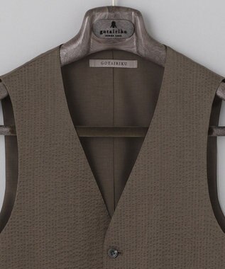 GOTAIRIKU 【EC＆一部店舗限定】【AIRY MOVE / セットアップ対応】テクノソラーロサッカー セットアップべスト ダークブラウン系