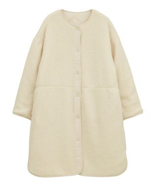 AMERICAN HOLIC あったかリバーシブルキルティングコート Off White