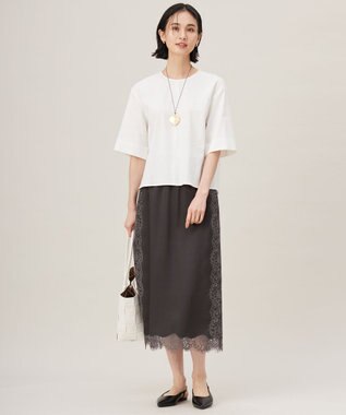 自由区 【セットアップ対応・洗える】LIPストレッチプルオーバー ブラウス オフ