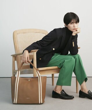 TOPKAPI 【TREASURE TOPKAPI】ソフトシュリンク テープコンビ A4 トート バッグ ブラウン