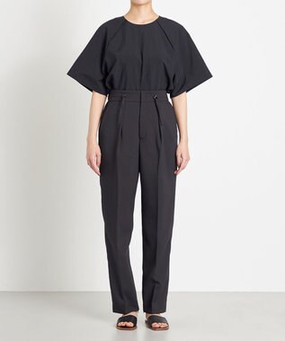 NAVE 【ReNAVE　撥水機能・UVカット・透湿・接触冷感・洗える】ナイロンタスランシャツブラウス ブラック系