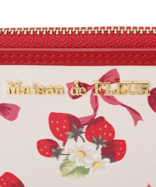 Maison de FLEUR いちご柄フラグメントケース Red