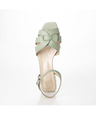 Riz raffinee <Riz raffinee>スクエア編込みストラップサンダル グリーン