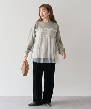 Green Parks ・ＳＵＧＡＲ　ＳＰＯＯＮ　ストライプベロアパンツ Black