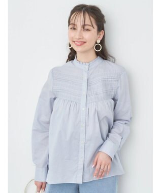 earth music&ecology ピンタックレースブラウス