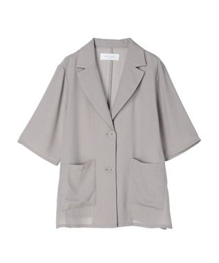 Green Parks 接触冷感　５分袖ジャケット Light Gray