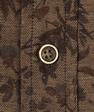 JOSEPH ABBOUD 【キングサイズ】JC花柄プリント　シャツ ダークブラウン系6