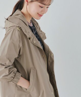 Tiaclasse 【新色追加・洗える】撥水ドロストマウンテンパーカー モカ