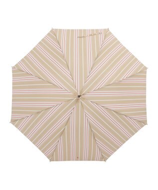 MOONBAT POLO RALPH LAUREN(ポロ ラルフローレン) 長傘 ソフトストライプ ポロポニー ワンポイント ベージュ