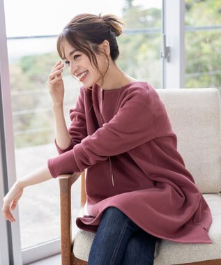 Tiaclasse 【洗える】裏起毛チュニック ピンク