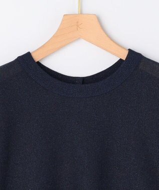 組曲 L 【先行予約・前後着用可】ドルマンスリーブライトラメ ニット ネイビー系