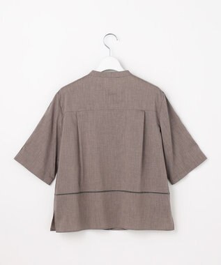 J.PRESS LADIES S 【WEB限定カラーあり・一枚で着映え】ラミー ポプリン ボクシーシャツ ブラウン系