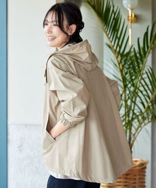 Tiaclasse 【新色追加・洗える】撥水ドロストマウンテンパーカー ベージュ