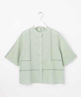 J.PRESS LADIES S 【WEB限定カラーあり・一枚で着映え】ラミー ポプリン ボクシーシャツ ミント系