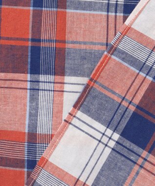 J.PRESS MEN 【WEB・一部店舗限定】コットンリネンチェック シャツ/B.D オレンジ系4
