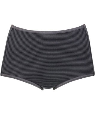 Wing ショーツ 綿混(身生地部) ここちよいフィット感 ムレにくい(身生地部) 【デイリーフィット 綿混ボーダー】 はきこみ丈ふかめ EC3650 ウイング／ワコール ダークブラウン